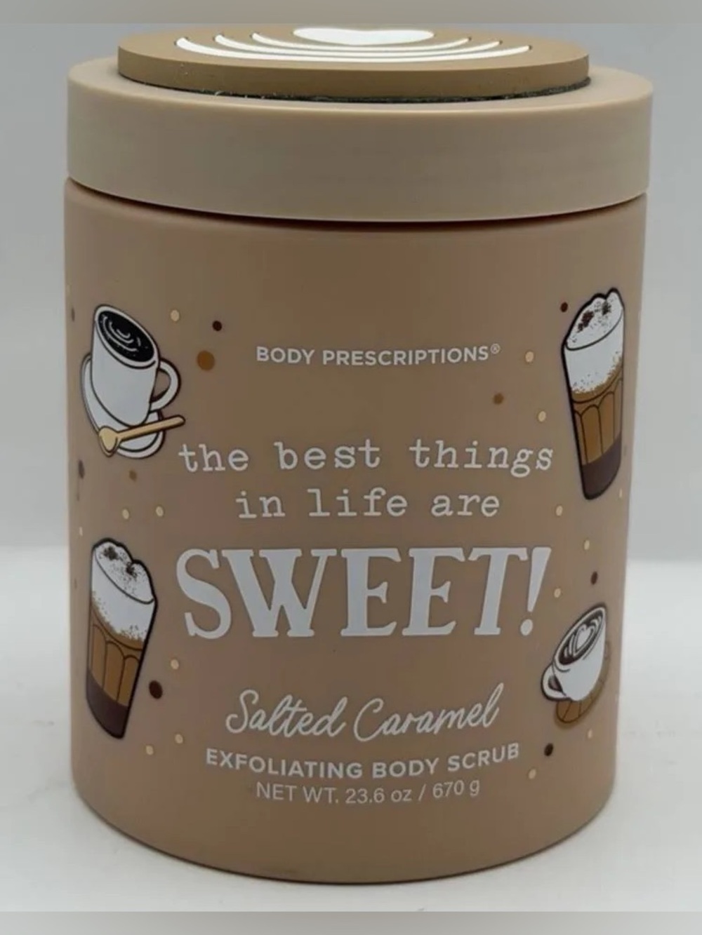 Body Prescriptions Salted Caramel Exfoliating Body Scrub - Beige 23.6 oz